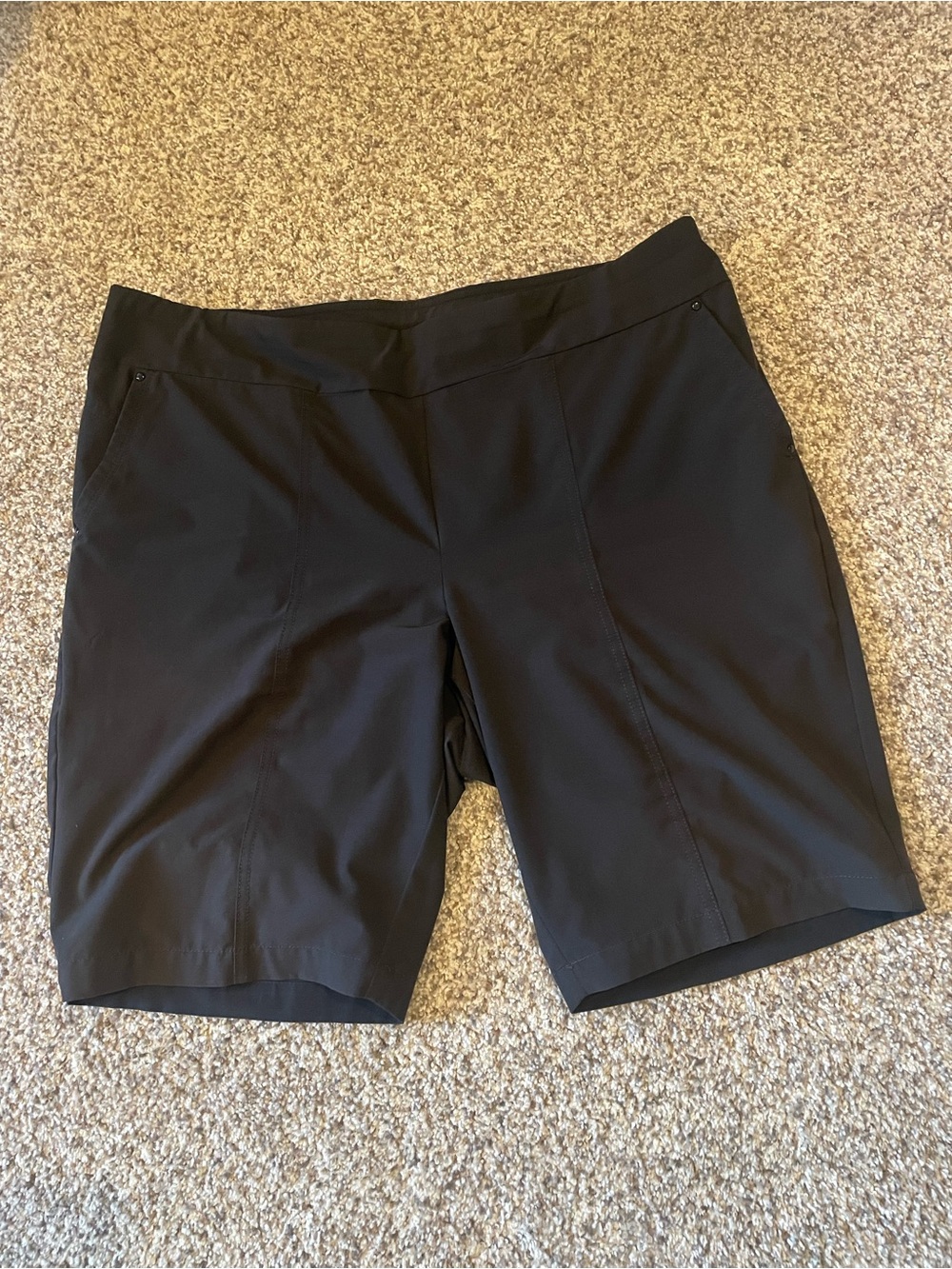 Chico's Black Stretch Bermuda Shorts